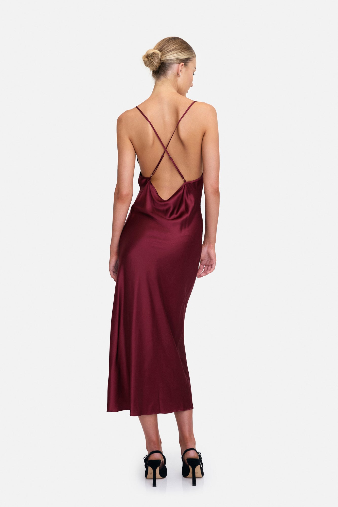 Averie Slip Silk Midi Dress