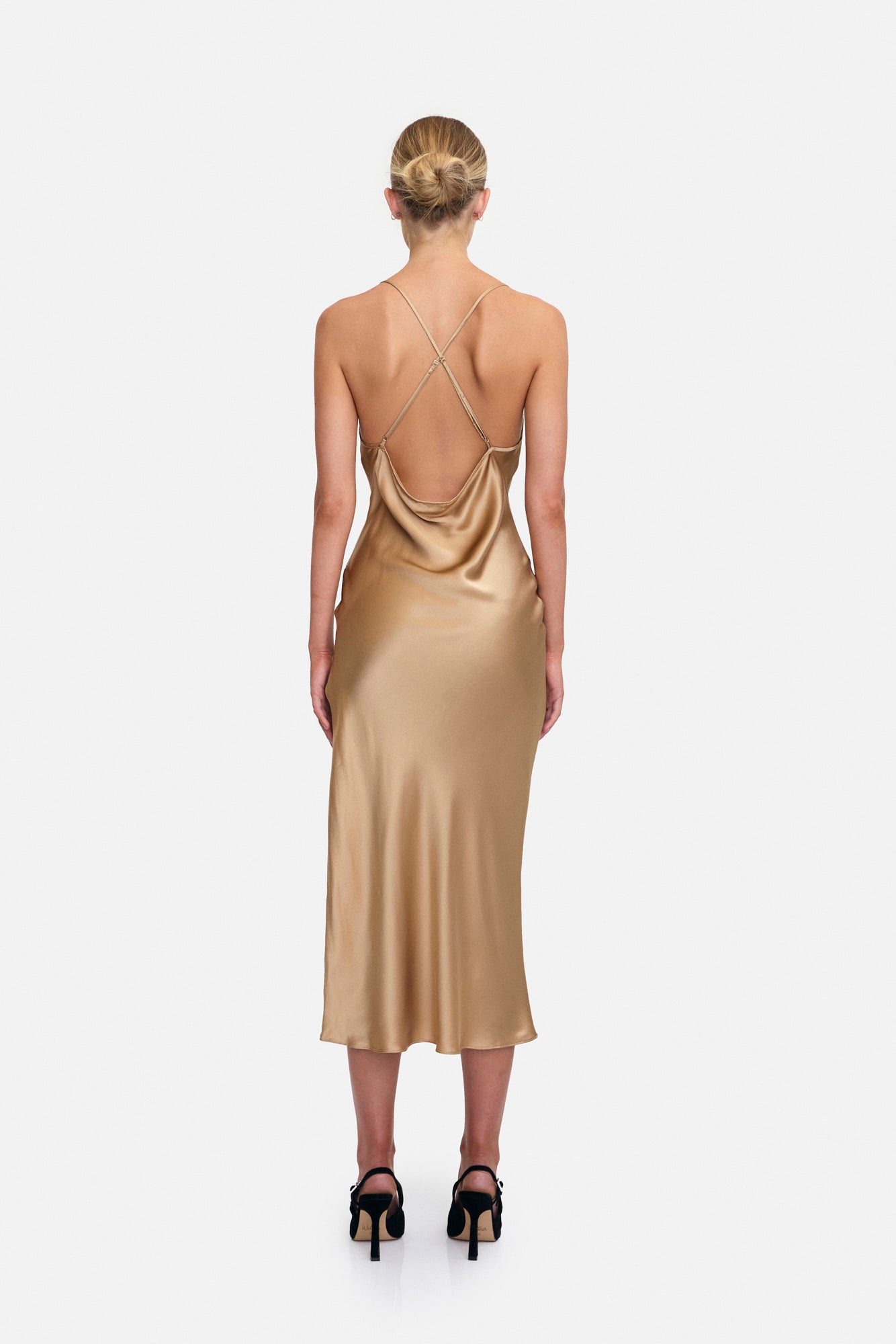 Averie Slip Silk Midi Dress