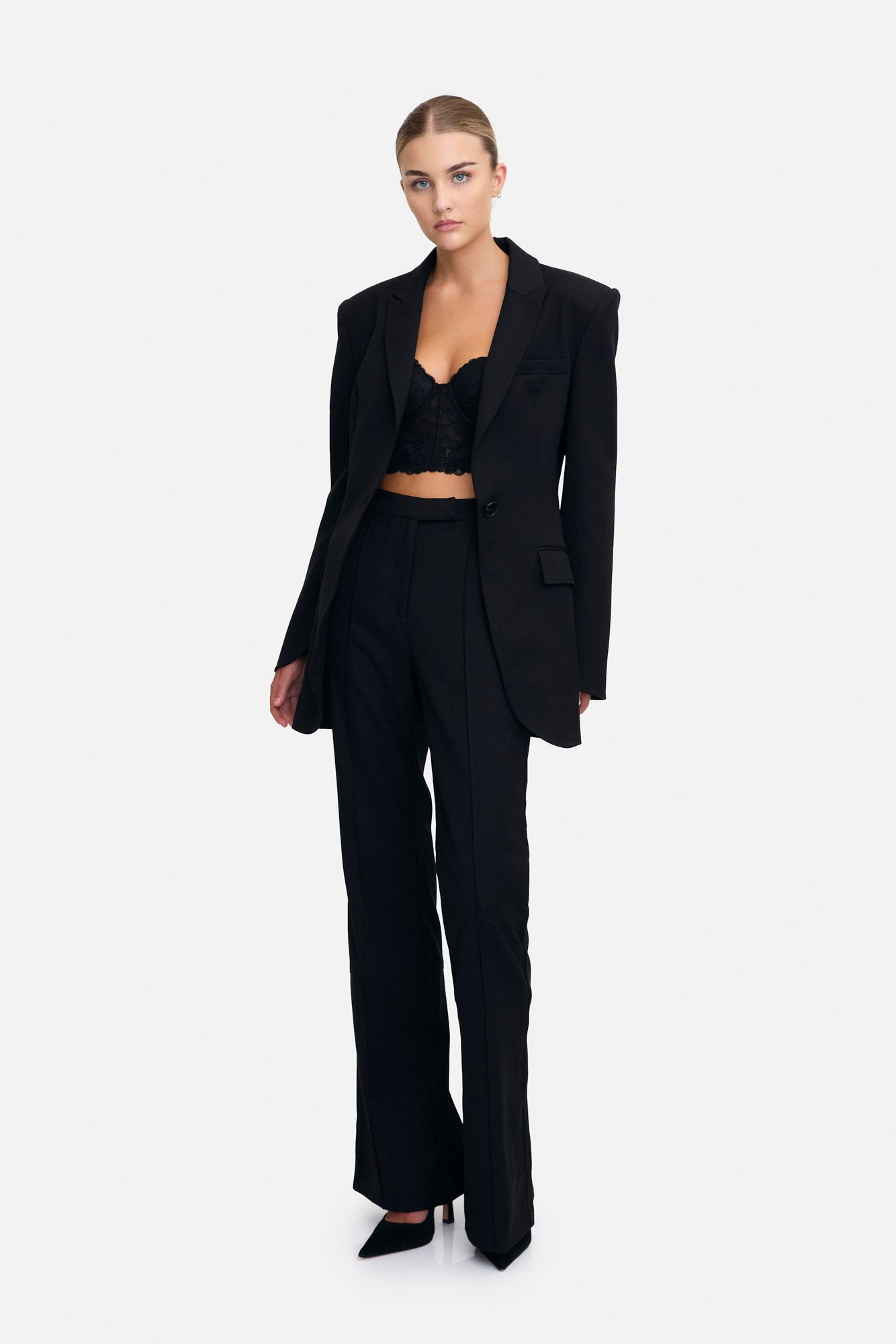 Elyse Fitted Waist Tailored Blazer